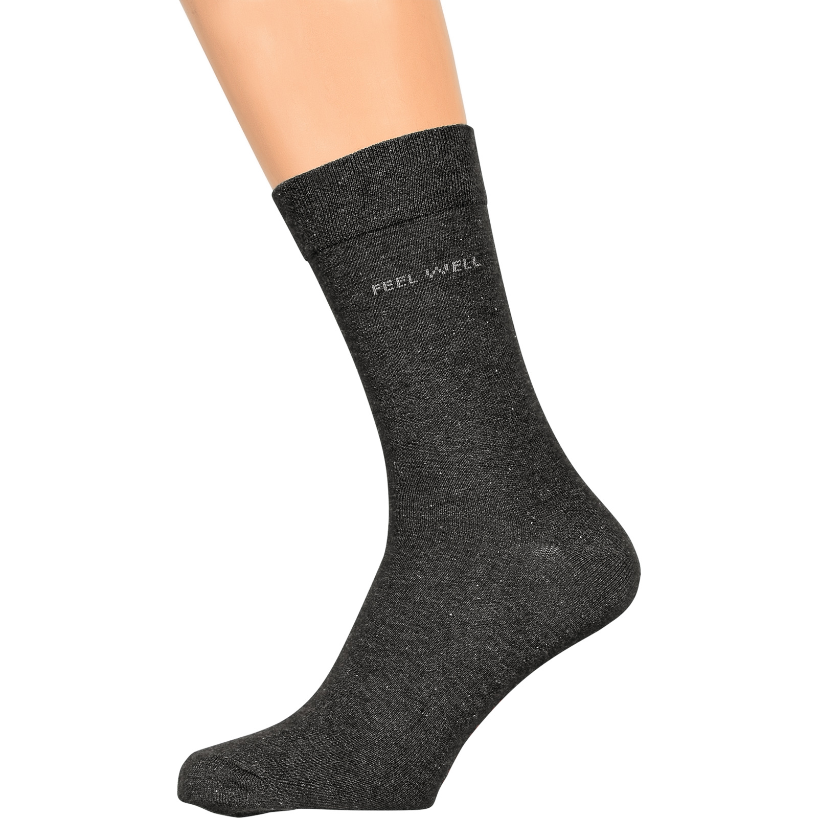 Feel Well Herren-Socken, 3er-Pack 39-42, schwarz