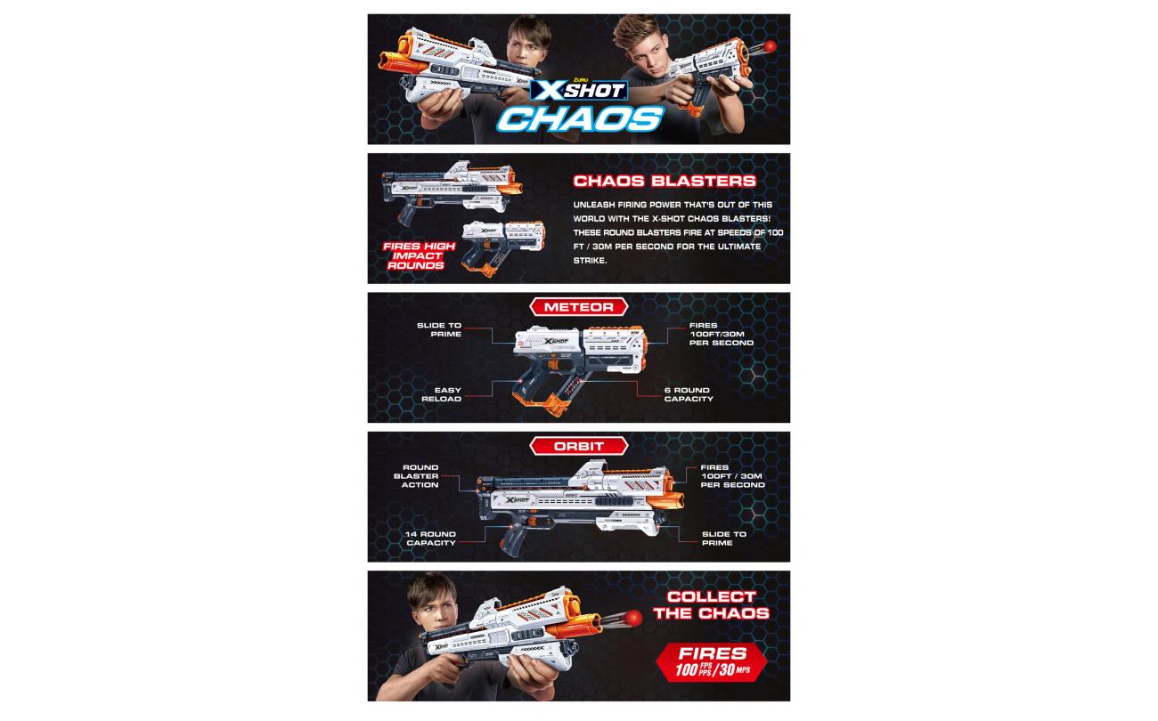 X-shot Chaos aanvulset met 50 dartballs