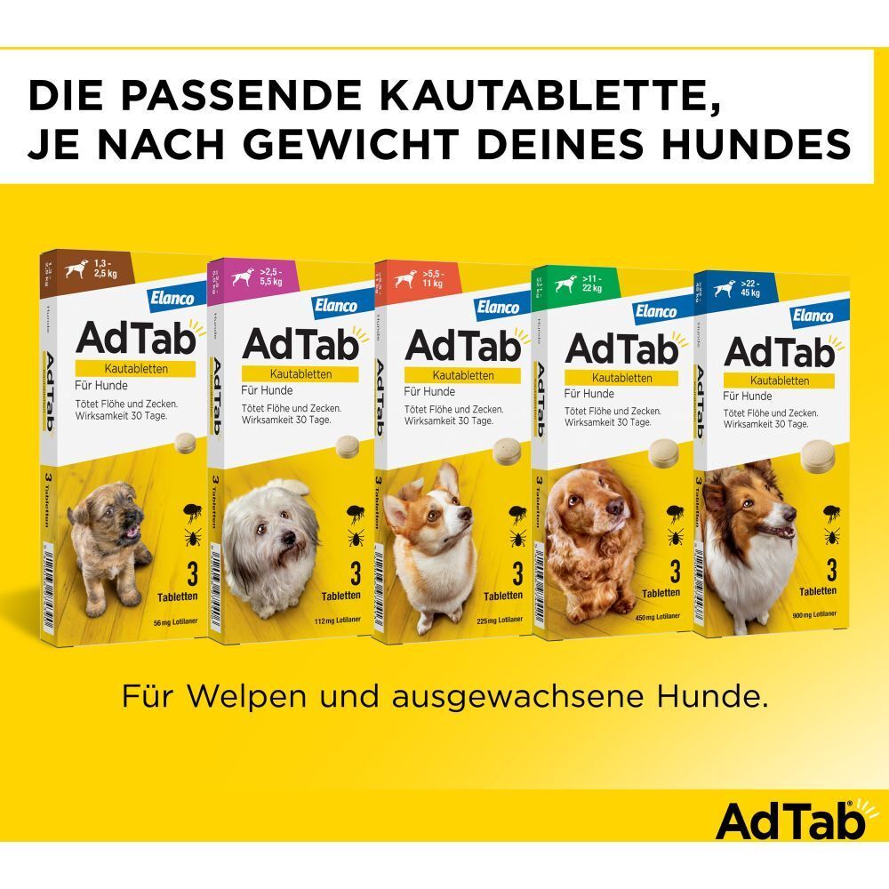 AdTab™ Hund über 1,3 bis 2,5 kg 56 mg