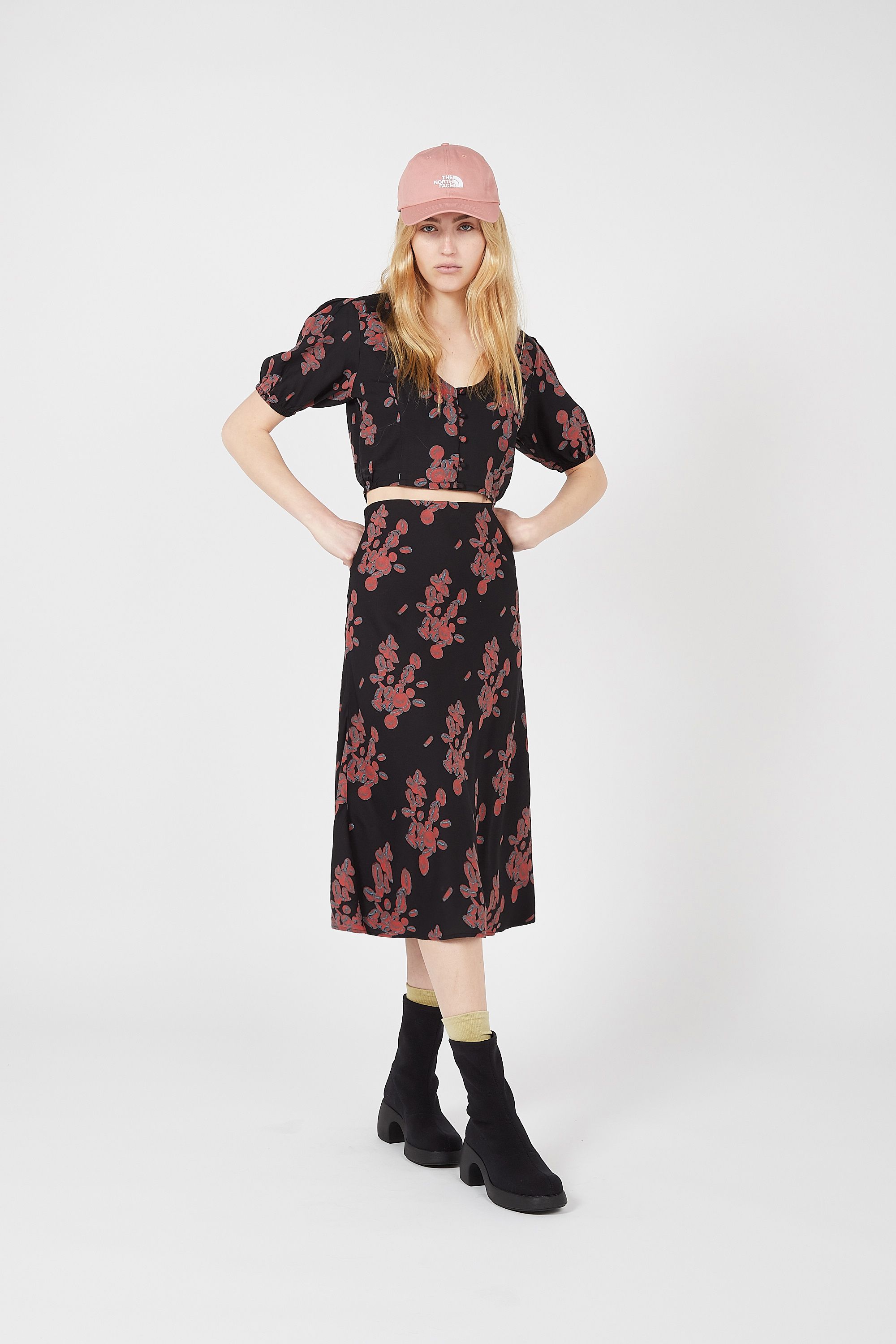OBEY Jupe midi  CLOT SKIRT Noir