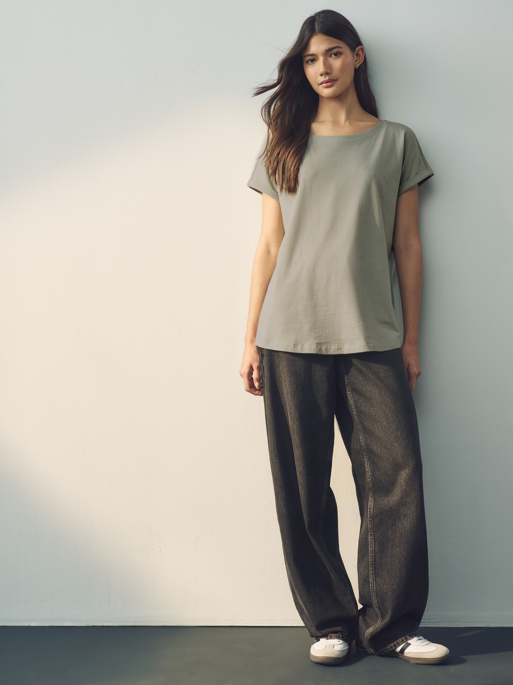 Ecru/Taupe/Bruin/Blauw/Geel - Set van 5 T-shirts met kapmouwtjes