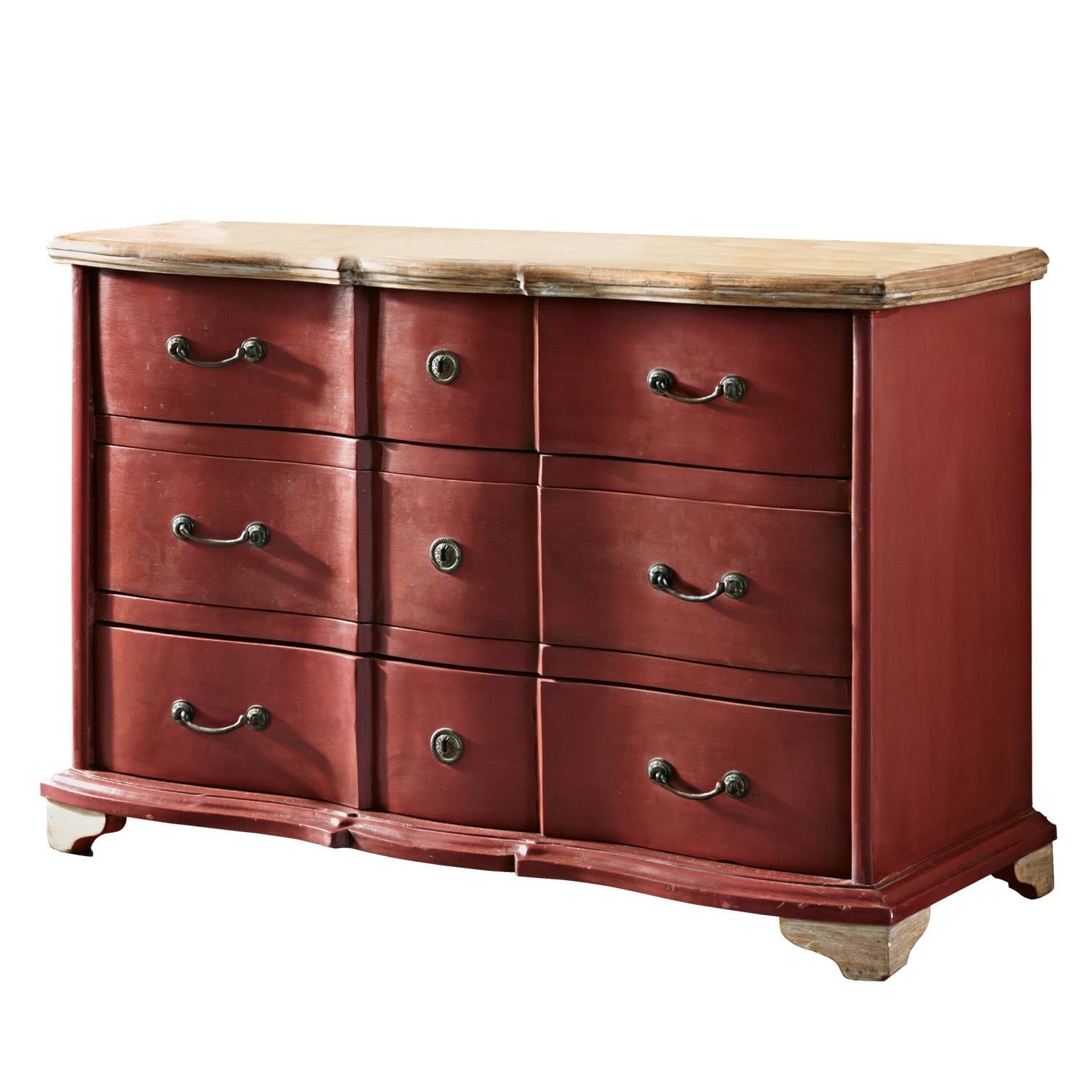 Kommode Aiguillon rot/braun