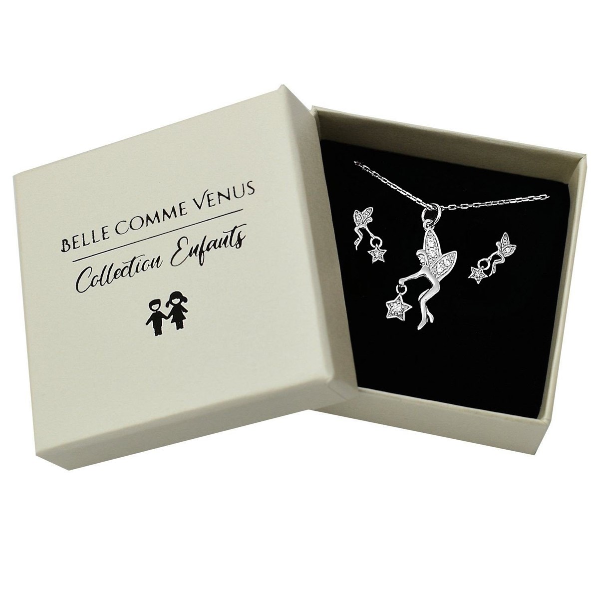 Parure fée étoile oxyde de zirconium ARGENT 925 Rhodié