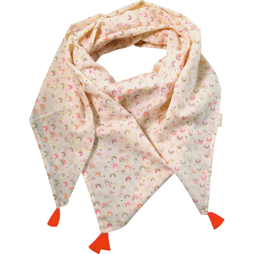 Foulard Pompon Arc En Ciel