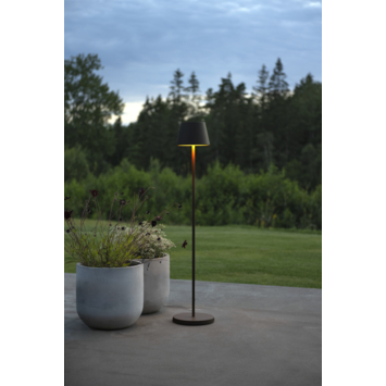 KonstSmide vloerlamp Pomezia Medium 5W oplaadbare LED verlichting zwart