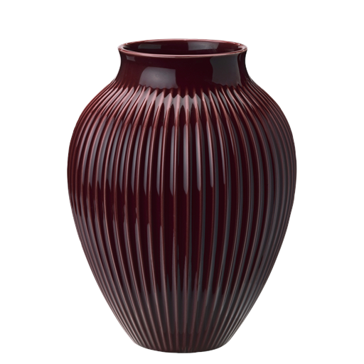 Knabstrup Riflet Vase, Berry