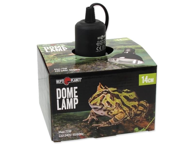Repti Planet Reflektorlampe Dome Lamp 14 cm, 75 W Doppellampe mit Keramiksockel und angeschlossenem Reflektor und Belüftungsöffnungen