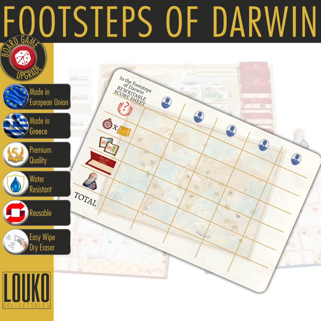 Sur les traces de Darwin - Feuille de score réinscriptible