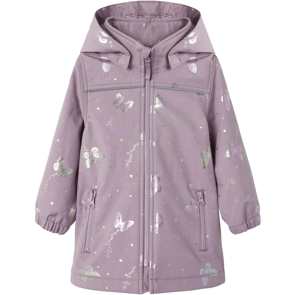 Køb Name It Elderberry Butterfly Alfa08 Softshell Long Foil Jakke Fo