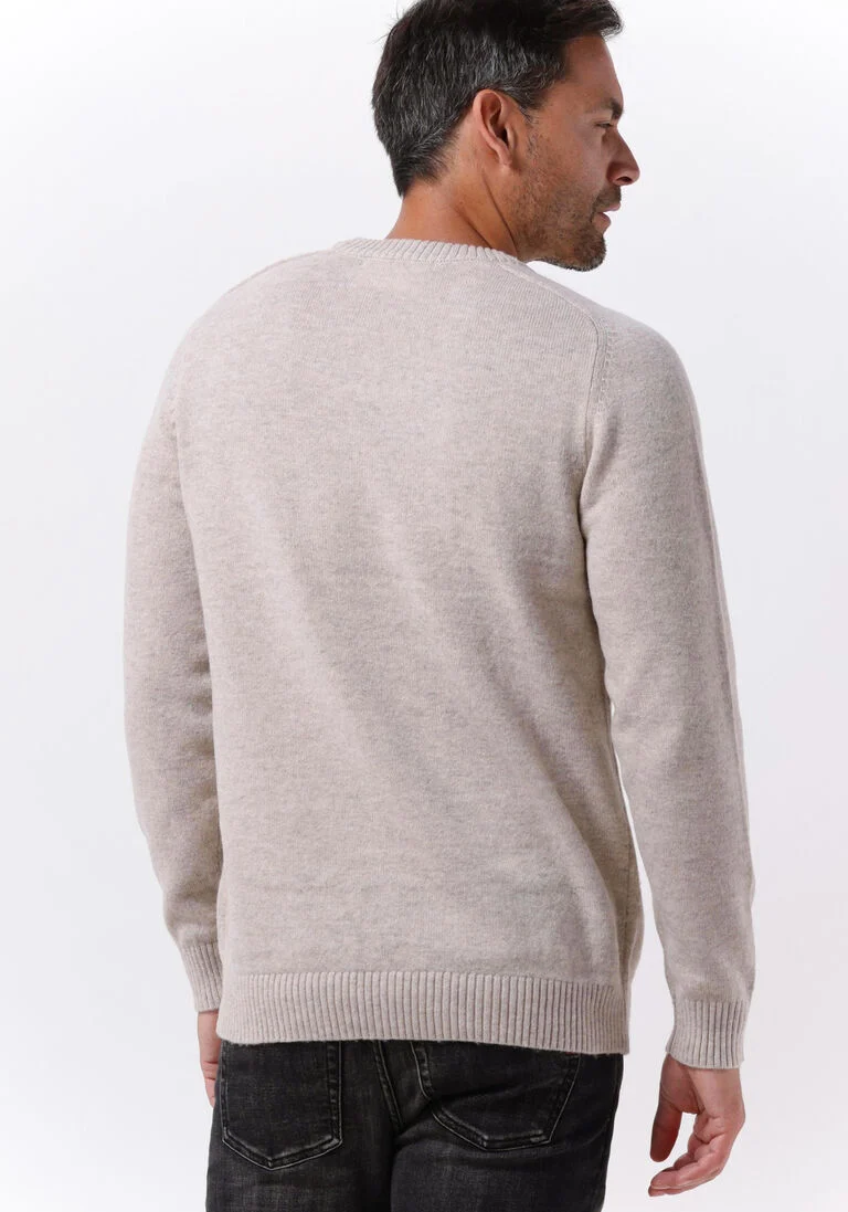SELECTED HOMME beige selected homme trui newcoban lambs wool crew neck w