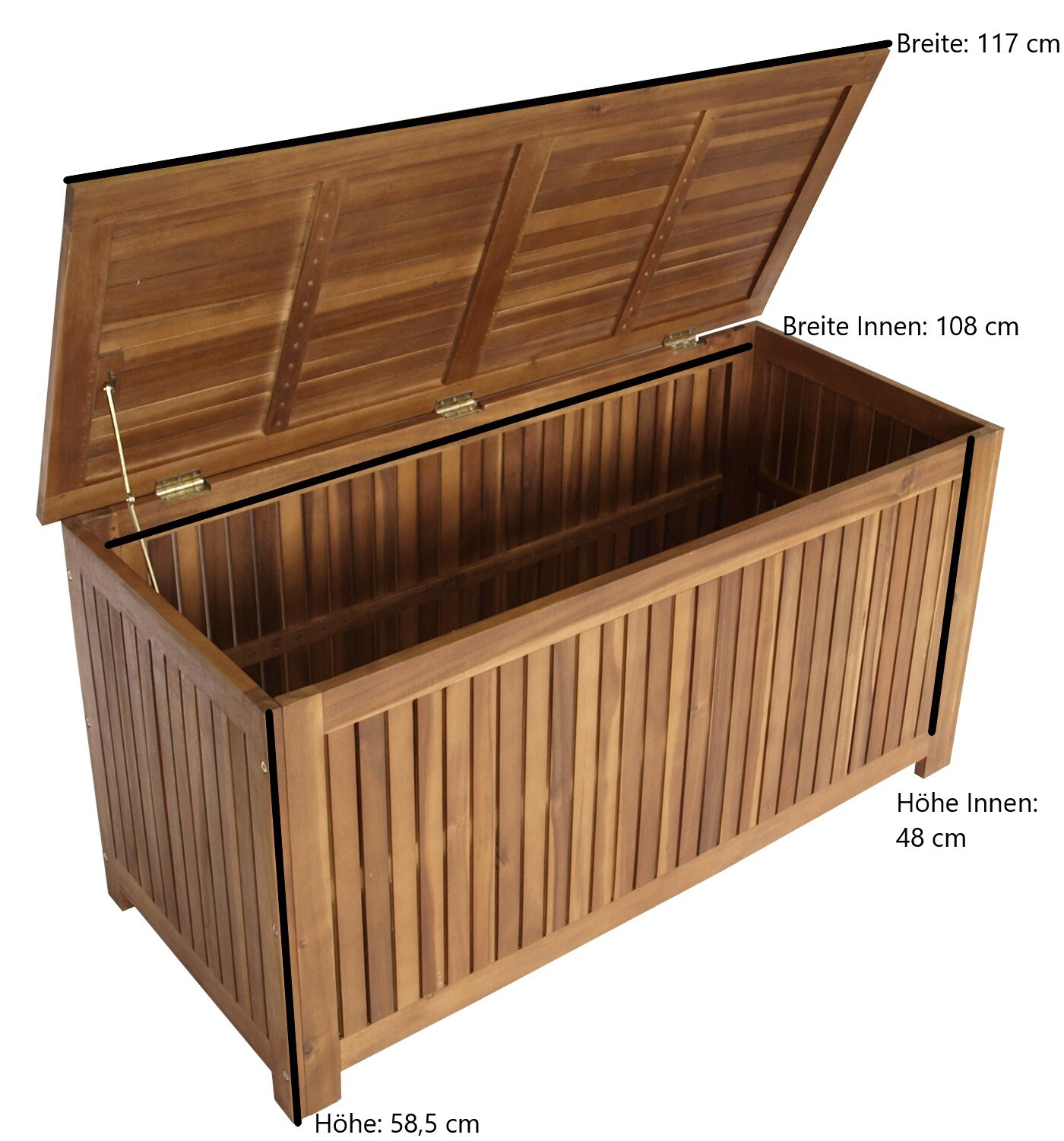 DEGAMO Auflagenbox ST. VINCENT, Akazie geölt,