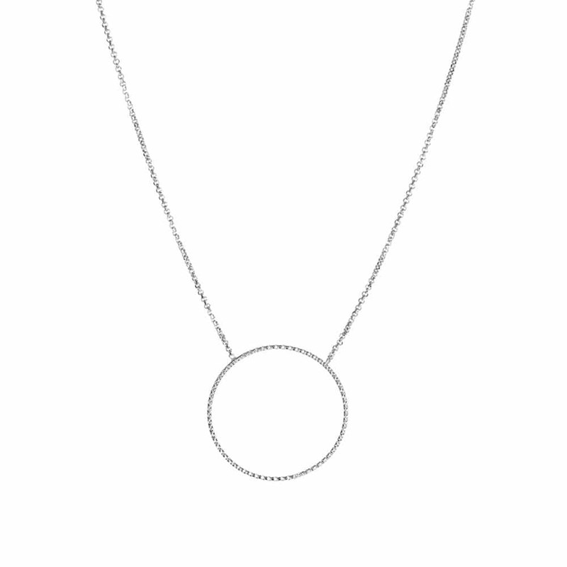 Collier Argent Rhodié Diamanté Gaia