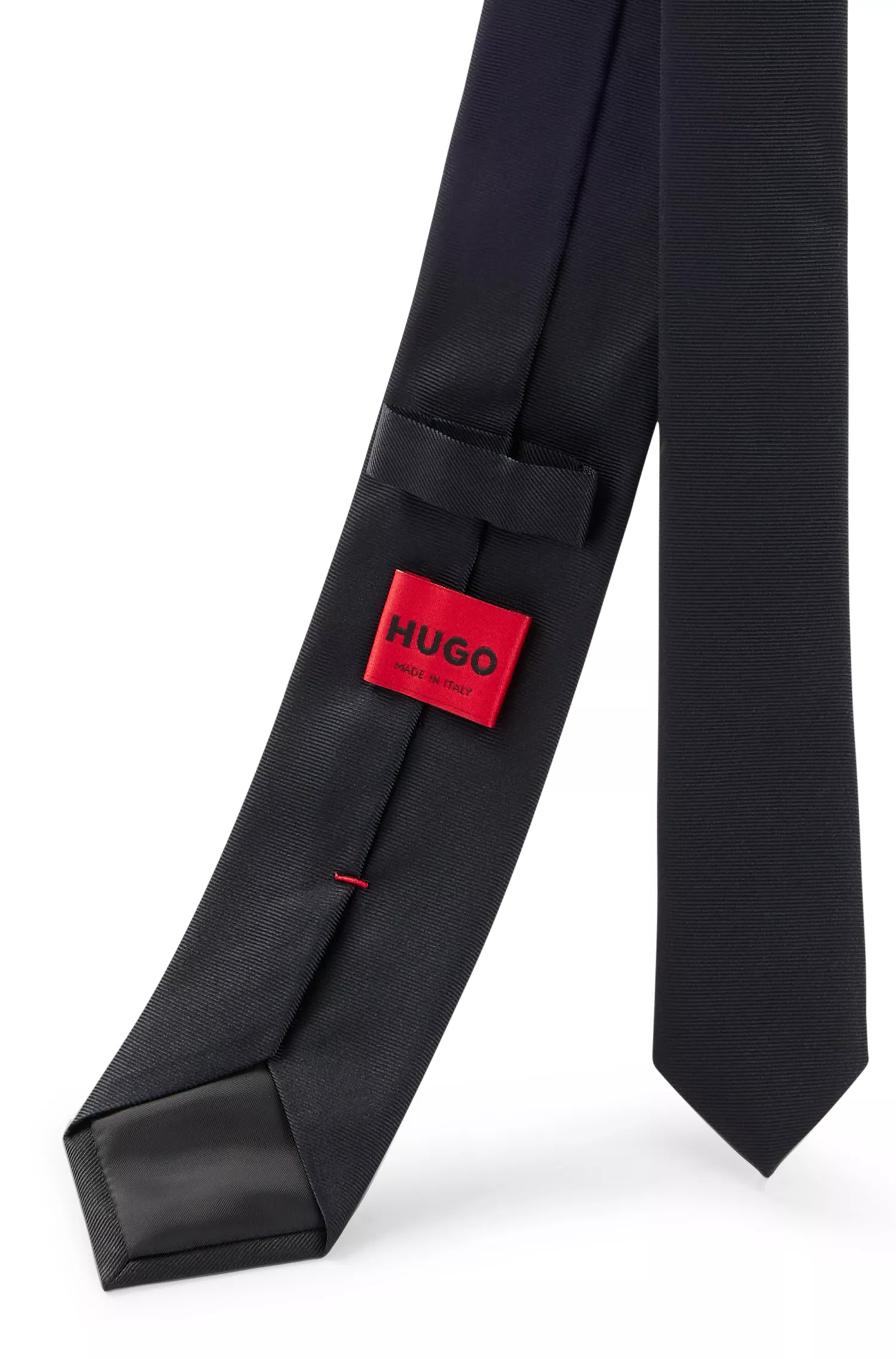 Gravata vermelha HUGO em sarja de seda pura