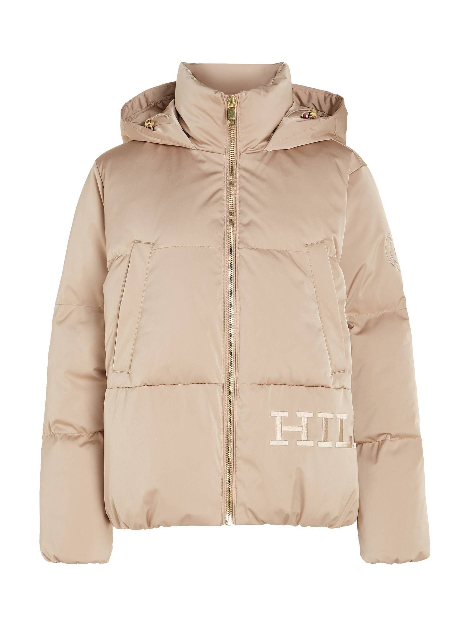 Tommy Hilfiger| Damen Daunenjacke mit Kapuze SATEEN HOODED DOWN JACKET