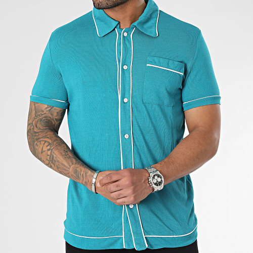 Chemise Manches Courtes Bleu