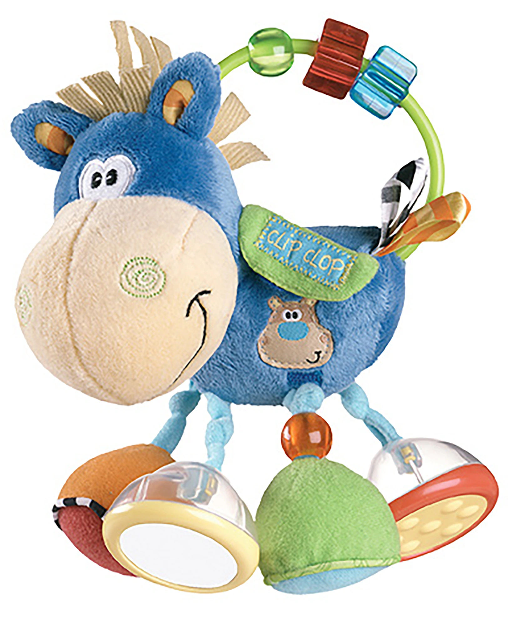 Rassel PLAYGRO - PFERD KLIPP KLAPP in blau