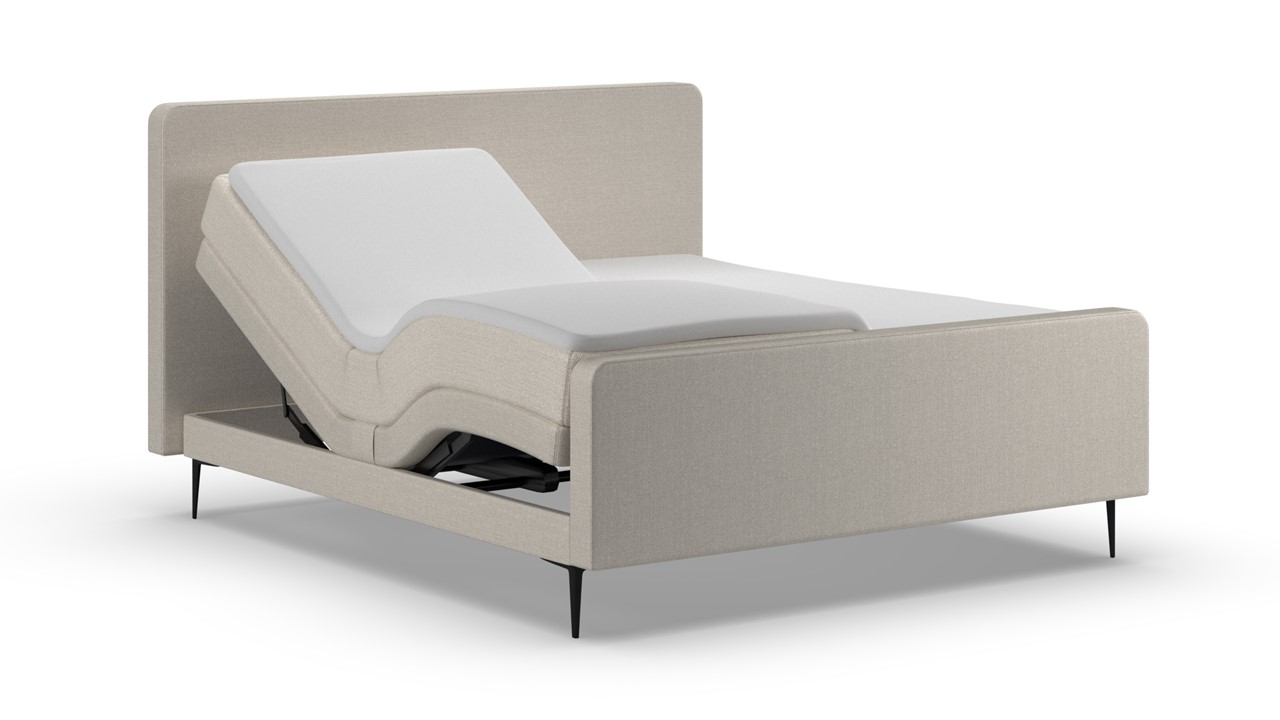 Elektrische boxspring Glade - Natural linen natural