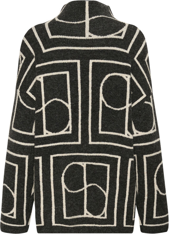 Soaked in Luxury SLHedaya Pullover Black w white monogram