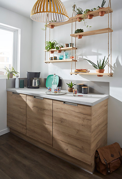Pot en céramique anthracite avec couvercle en bambou Lucie 0,95 L
