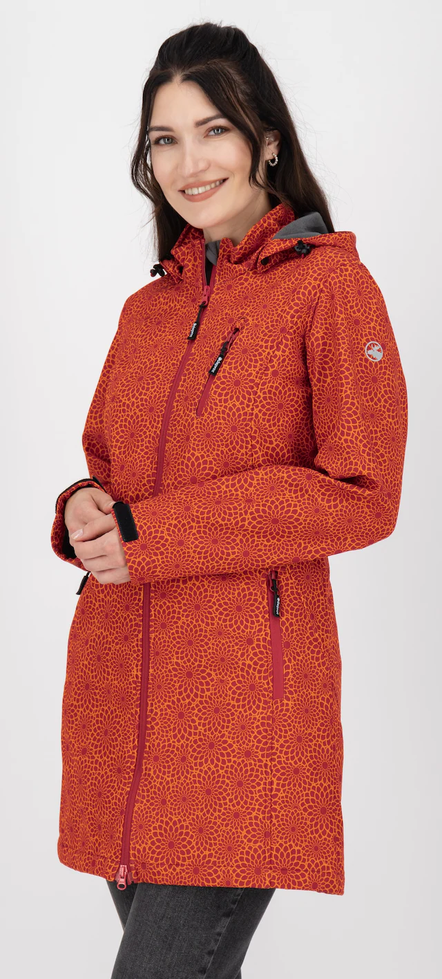 DEPROC Active Softshelljacke »SHELBY LONG« leichter Softshell Kurzmantel mit abnehmbarer Kapuze