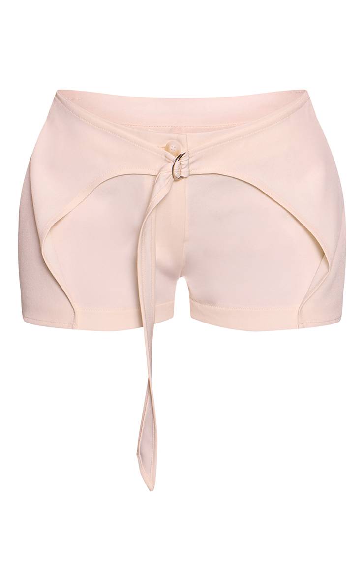 Ecru Short Tailleur Petite Avec Détail Taille À Panneaux