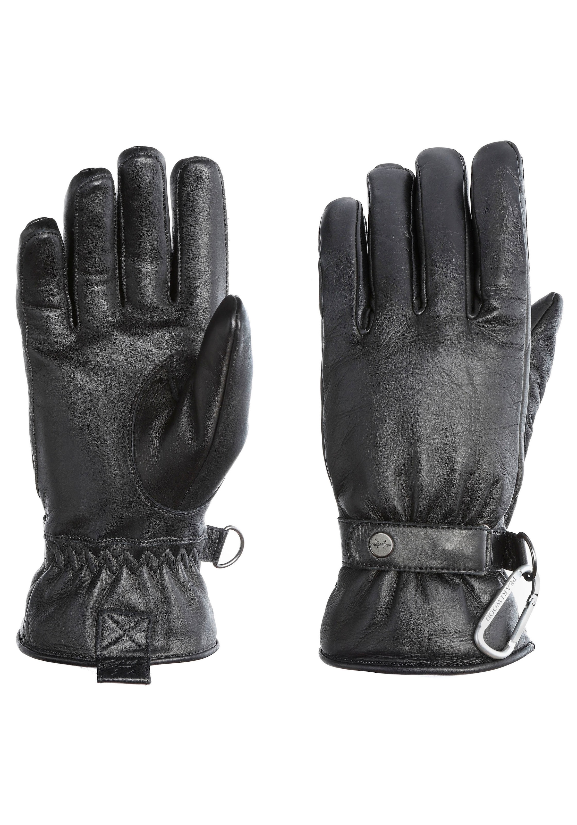 PEARLWOOD Lederhandschuhe »Hooker«, Verstellbarer Lederriegel mit Original PEARLWOOD Druckknopf