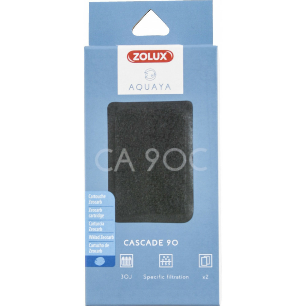 Filtre pour pompe cascade 90, filtre ca 90 c cartouche zeocarb x 2 pour aqu