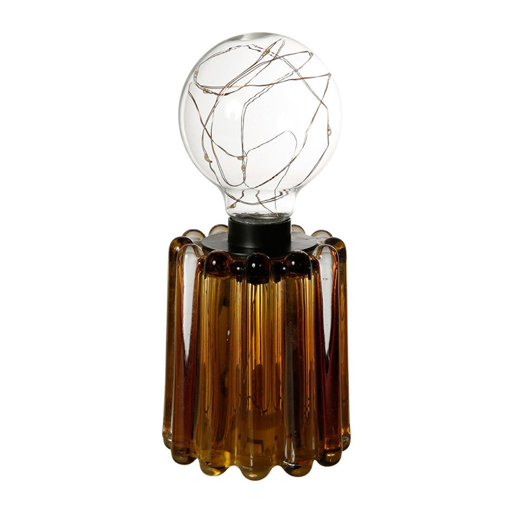 Lampe à piles OBLONG verre H 20.5cm