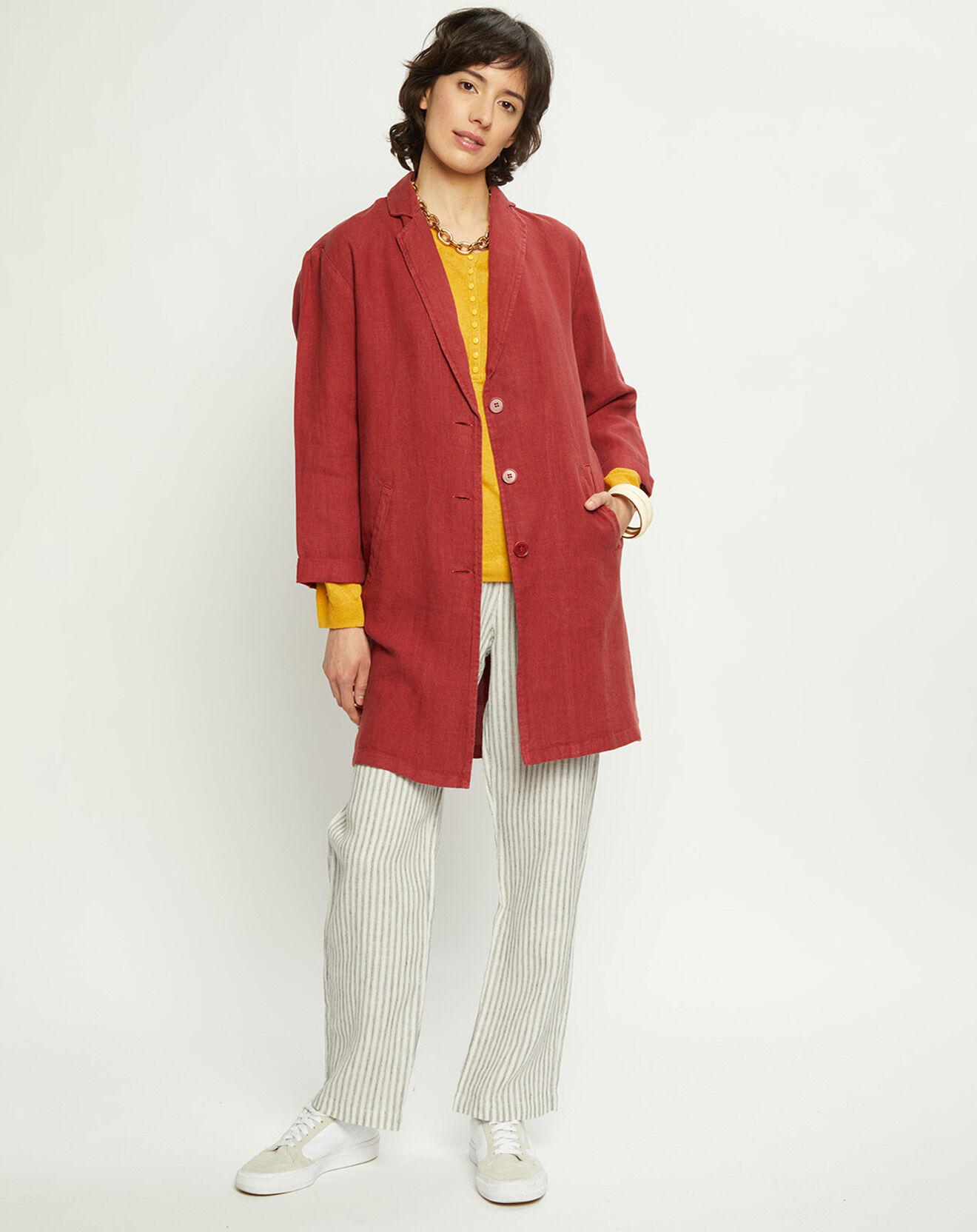 Harris Wilson Manteau léger 100% Lin Charley tomette