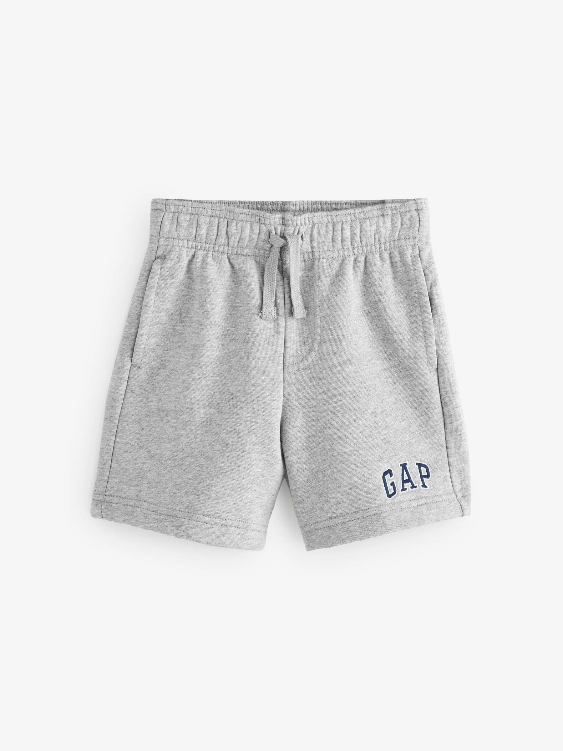 Grijs - Gap logo shorts met fleecevoering en elastische taille (4 - 13 jr)