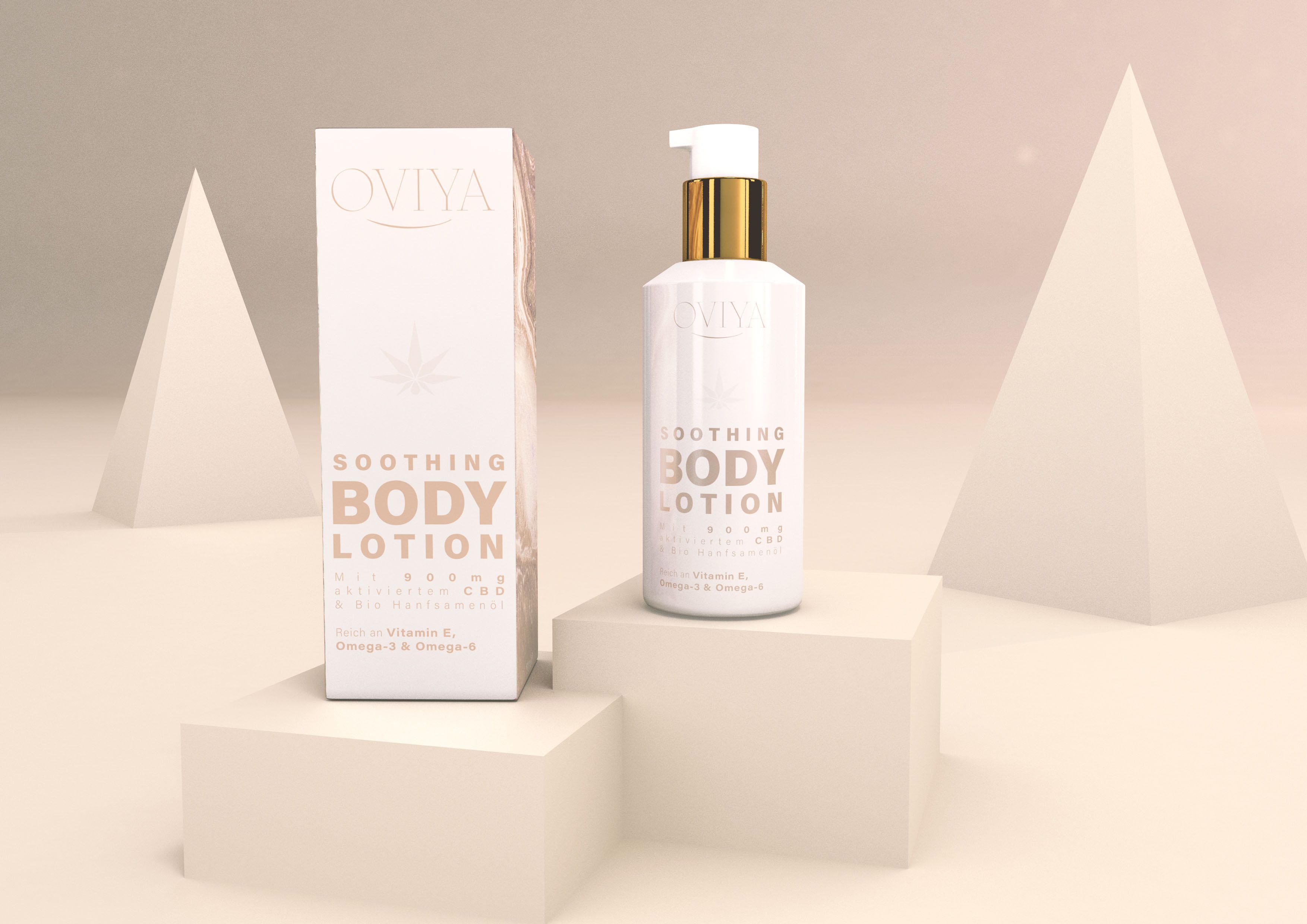CBD Bodylotion mit Jojobaöl, Sheabutter und Omega 3 | Oviya