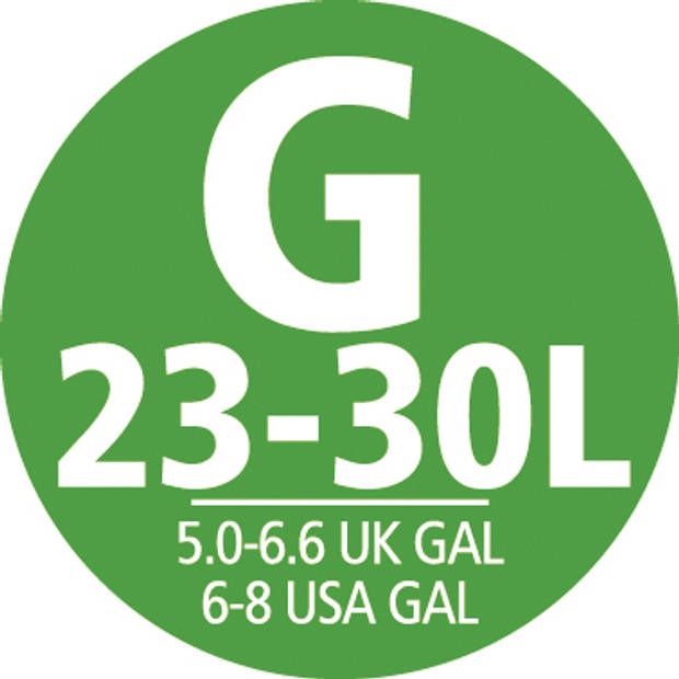 Brabantia PerfectFit afvalzak met trekbandsluiting code G, 23-30 liter, 20 stuks/rol - Wit