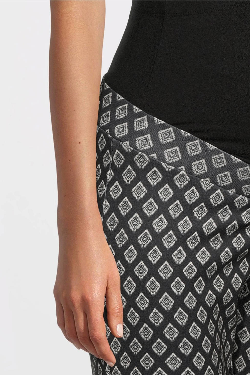 ONLY MATERNITY flared fit zwangerschapsbroek OLMESRA zwart/grijs