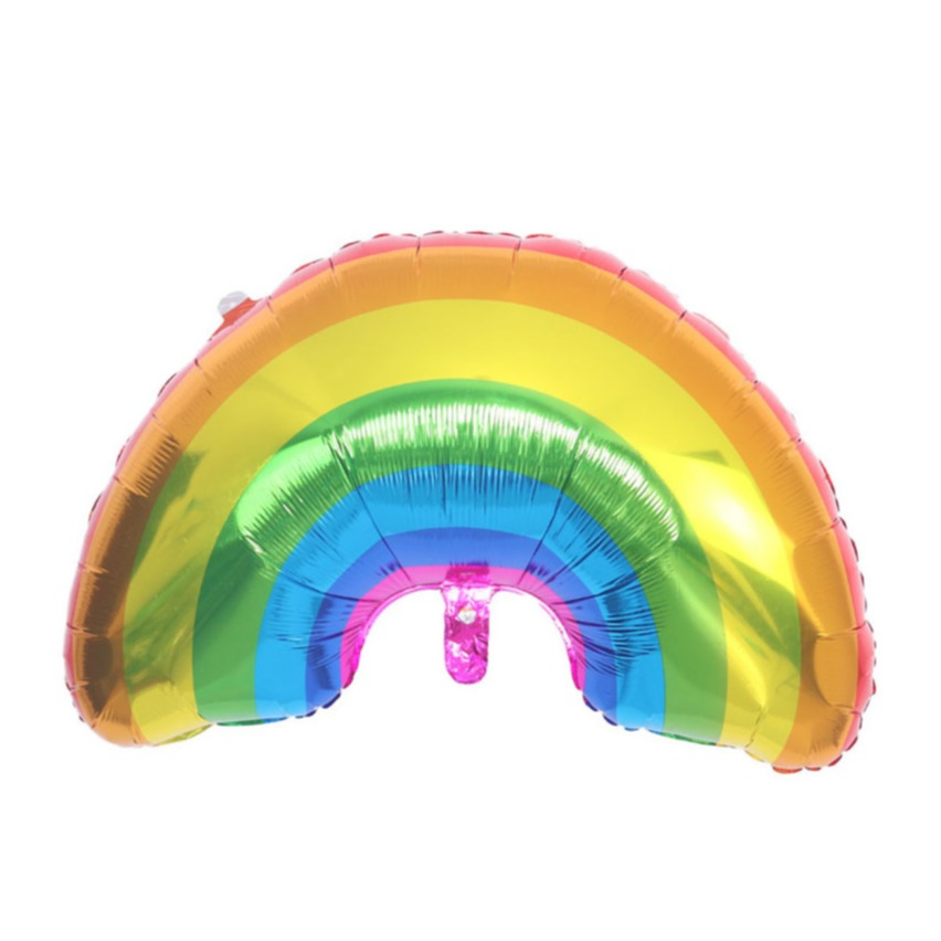 (5er Set) 93x60cm Folien Luftballon Geburtstag / Party / Dekoration - Regenbogen
