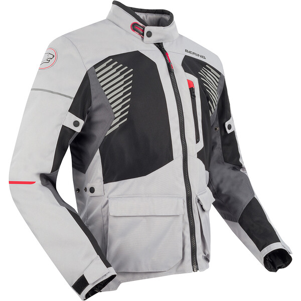 Bering - Blouson Bakundu Gris Clair / Noir / Rouge
