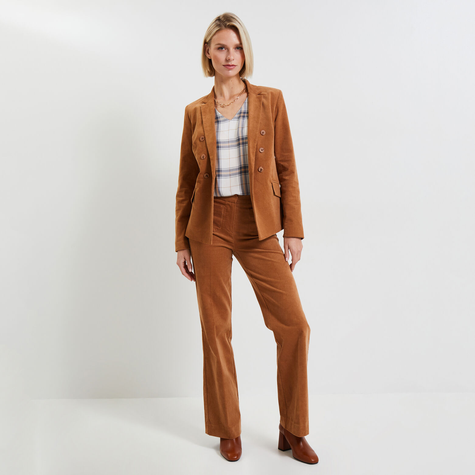 Veste blazer velours femme