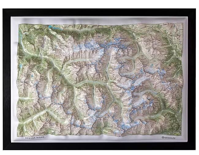 CARTE RELIEF LES ECRINS NORD