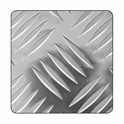 Tôle aluminium brut damier 50 x 25 cm