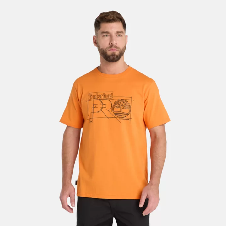 T-shirt Timberland PRO Innovation Blueprint pour homme en orange