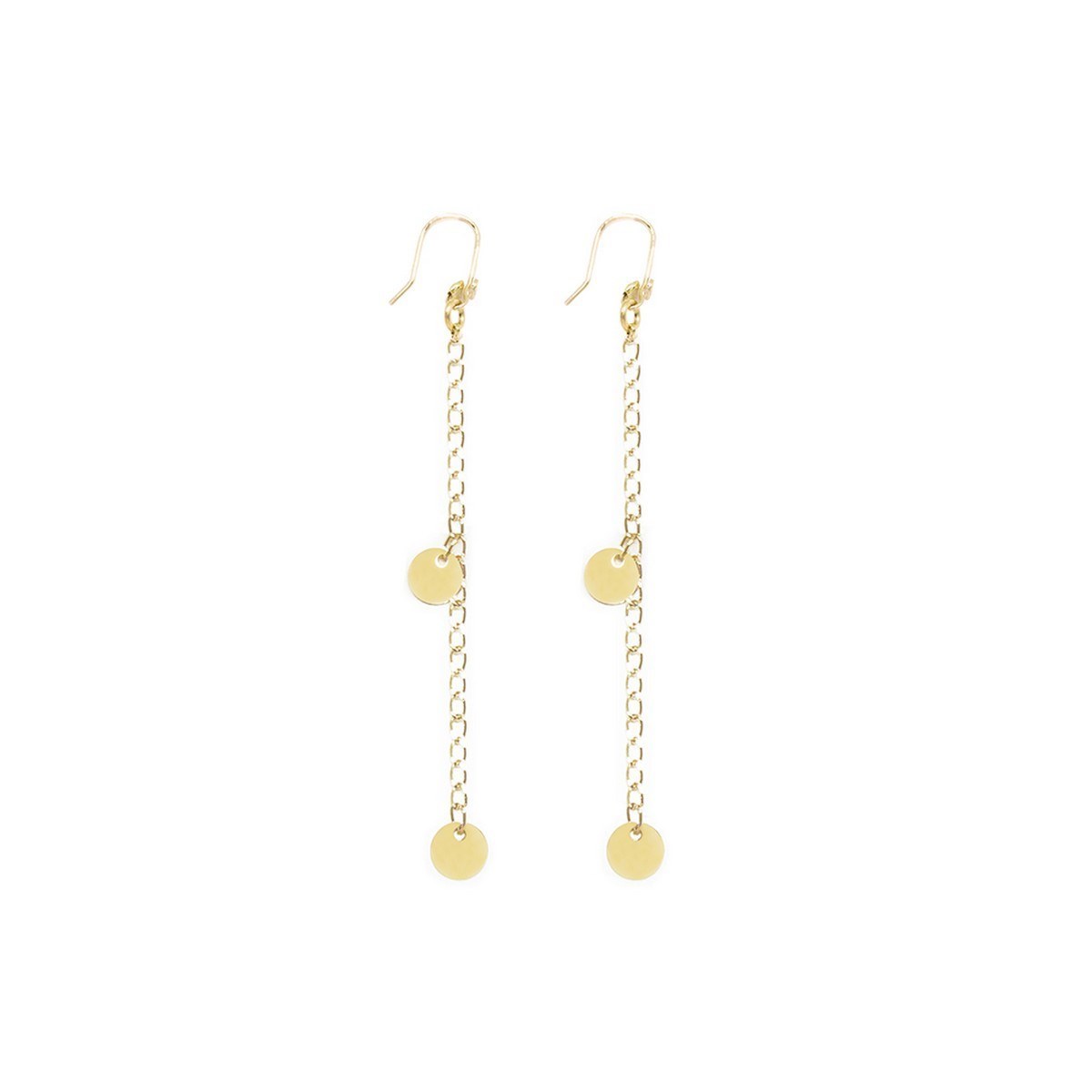 Boucles d'oreilles classique original doré à l'or fin 24K INDRA
