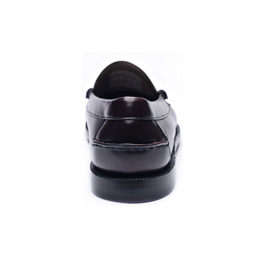 CLASSIC DAN Brown Burgundy MOCASSIN-Mocassin pour femme en cuir brossé