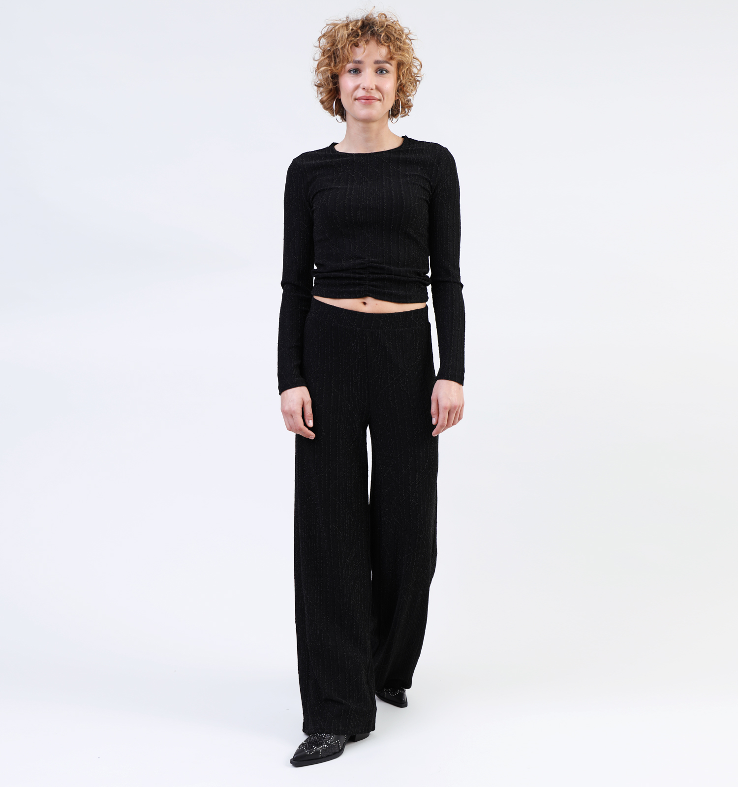 Wijde broek zwart