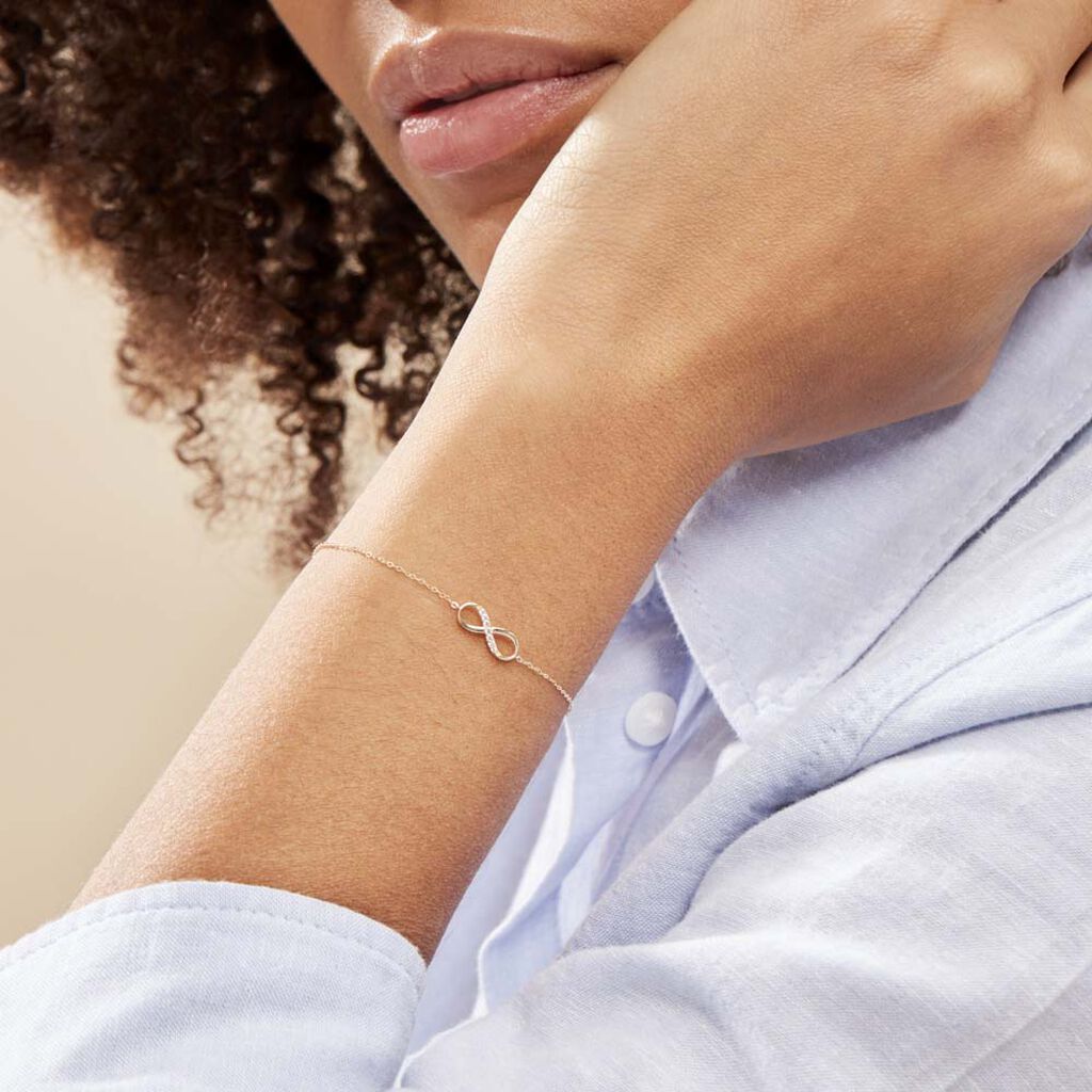 Bracelet Or Jaune Rosius Oxydes De Zirconium