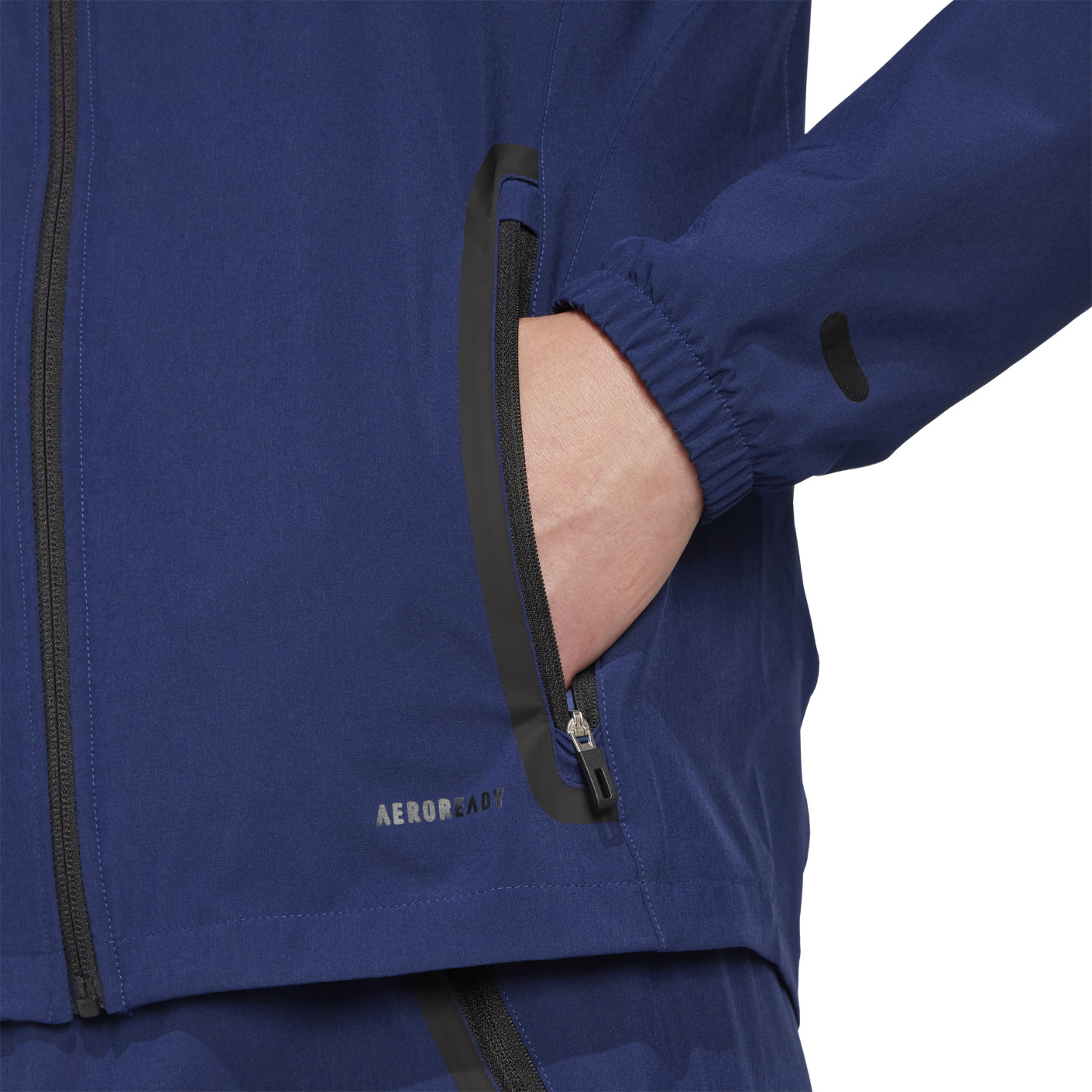 Adidas Tiro 25 Vis Tech Competition Hooded Trainingsjack Donkerblauw Zwart