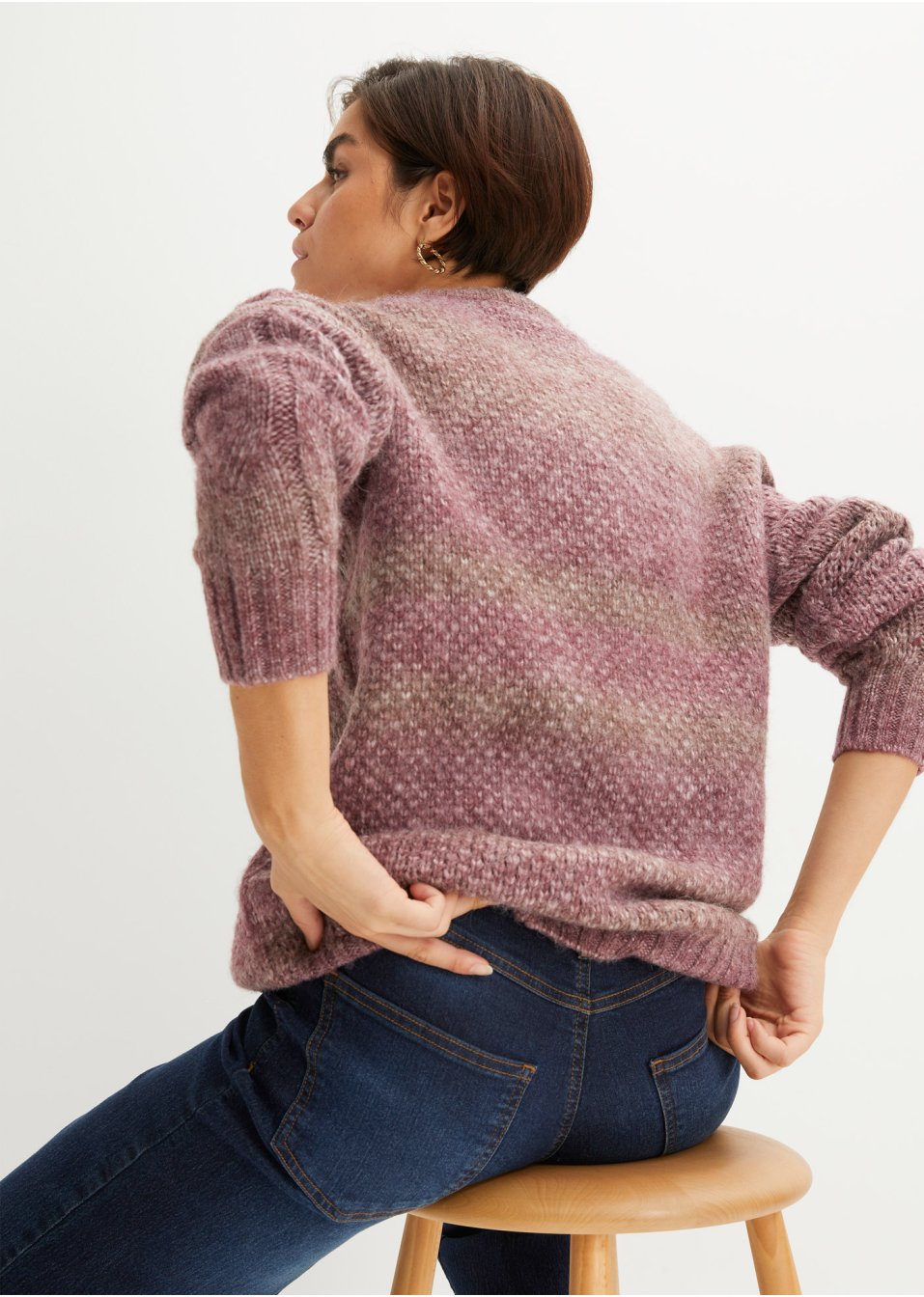 Pull avec effet chiné