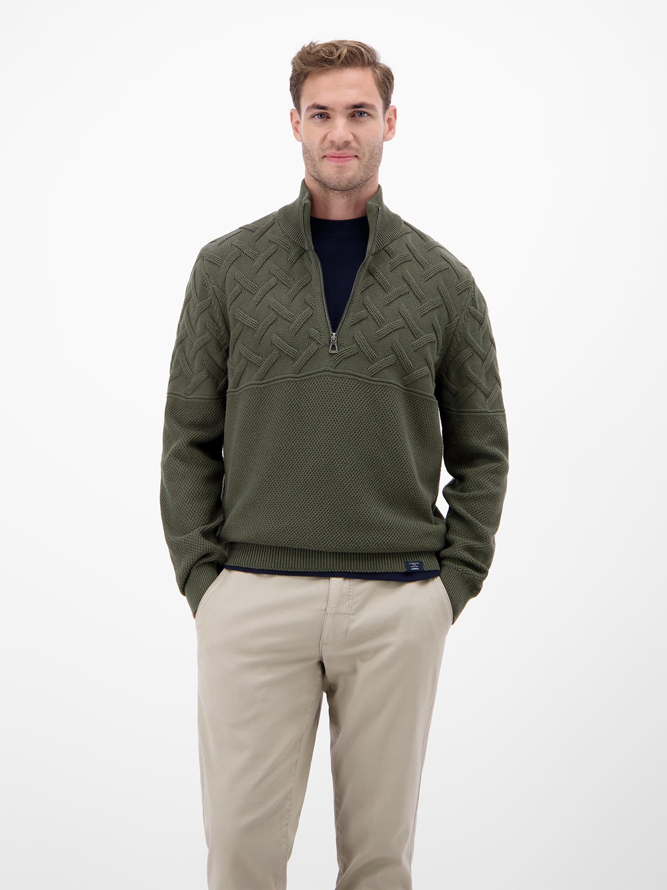 Herren-Troyer mit Jacquardmuster
