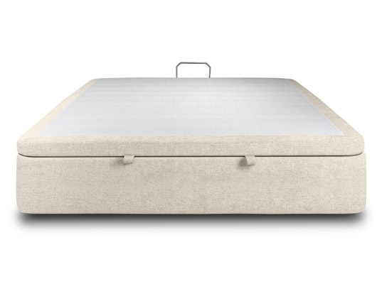 SOMMEIL DE PLOMB - Sommier 140 x 200 Sommier coffre tissu beige clair 140x200 h39cm