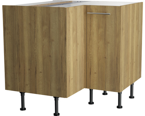 Optifit hoekonderkast Erik290 BxDxH 90x58,4x87 cm wild eiken structuur mat gedemonteerd scharnier omkeerbaar (links of rechts te monteren)