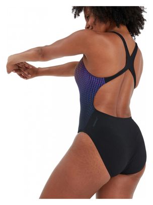 Maillot de Bain 1 Pièce Femme Speedo Placement Digital Powerback Noir