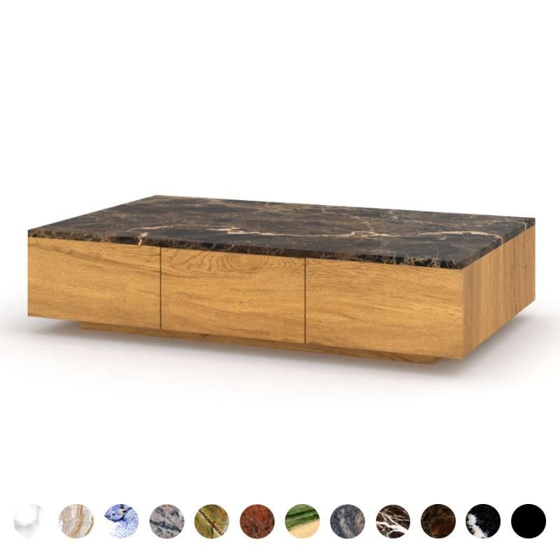 Premium Couchtisch als schicker Trendsetter Marmor Emperador Stein lux